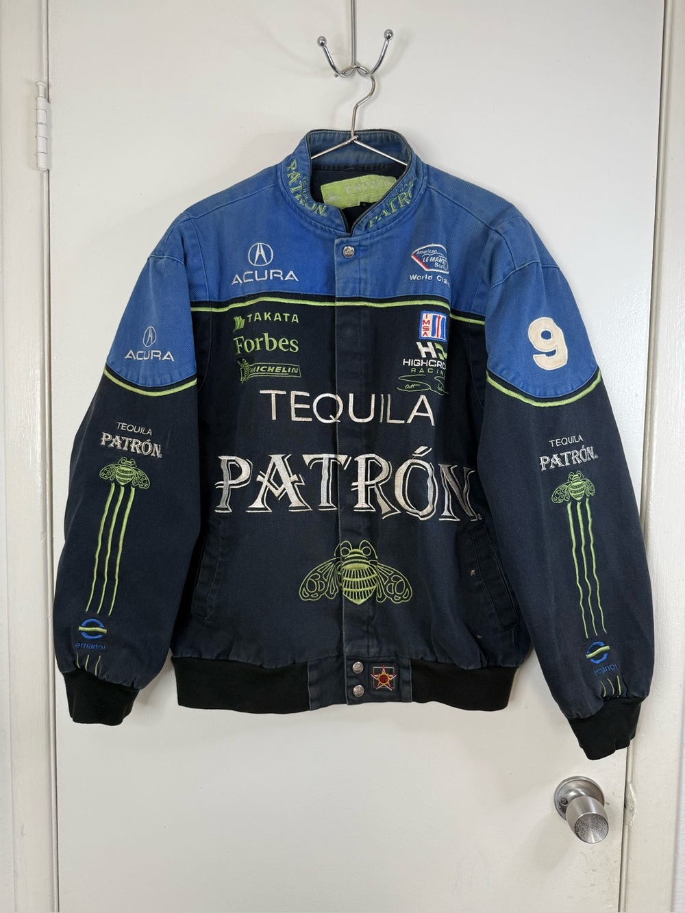 Scott Sharp Acura Tequila Patron#9  Blue Lemans ISMA Series Jacket L